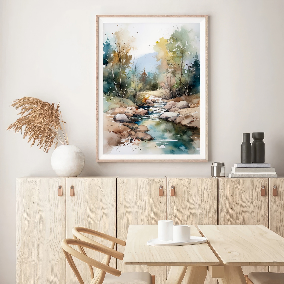 Lake Clark Watercolor Art Print, Alaska Mountain - Image 5
