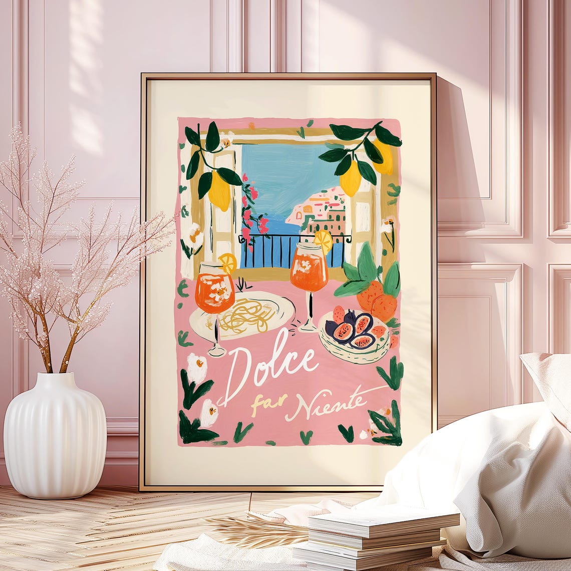 Dolce Far Niente Italian Kitchen Spritz Pasta and Lemons Wall Art