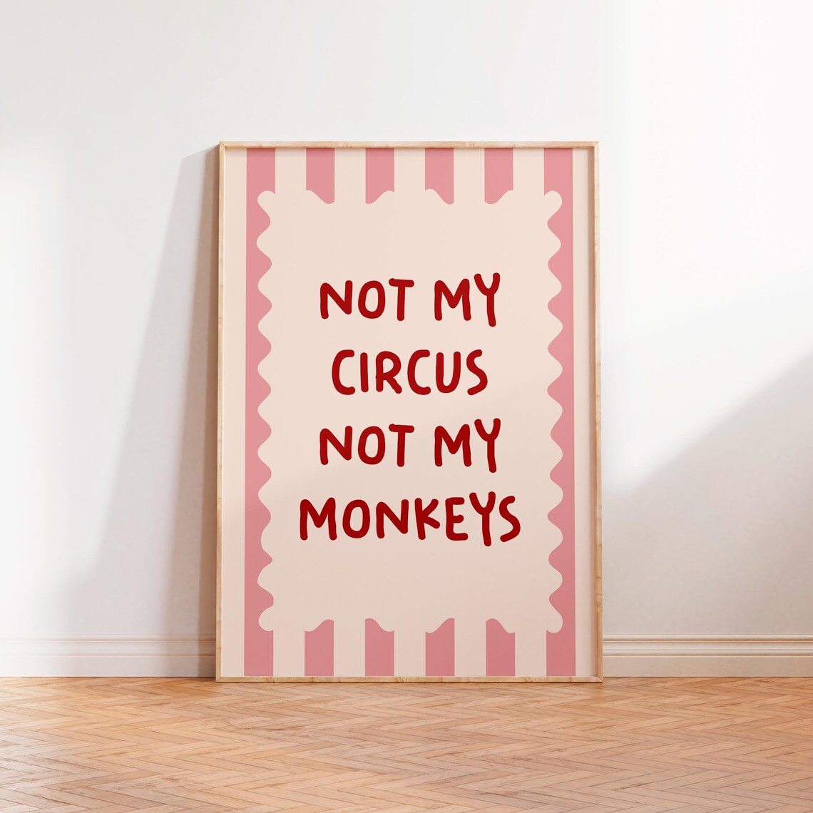 Not My Circus Not My Monkeys Retro Poster Print - Image 2