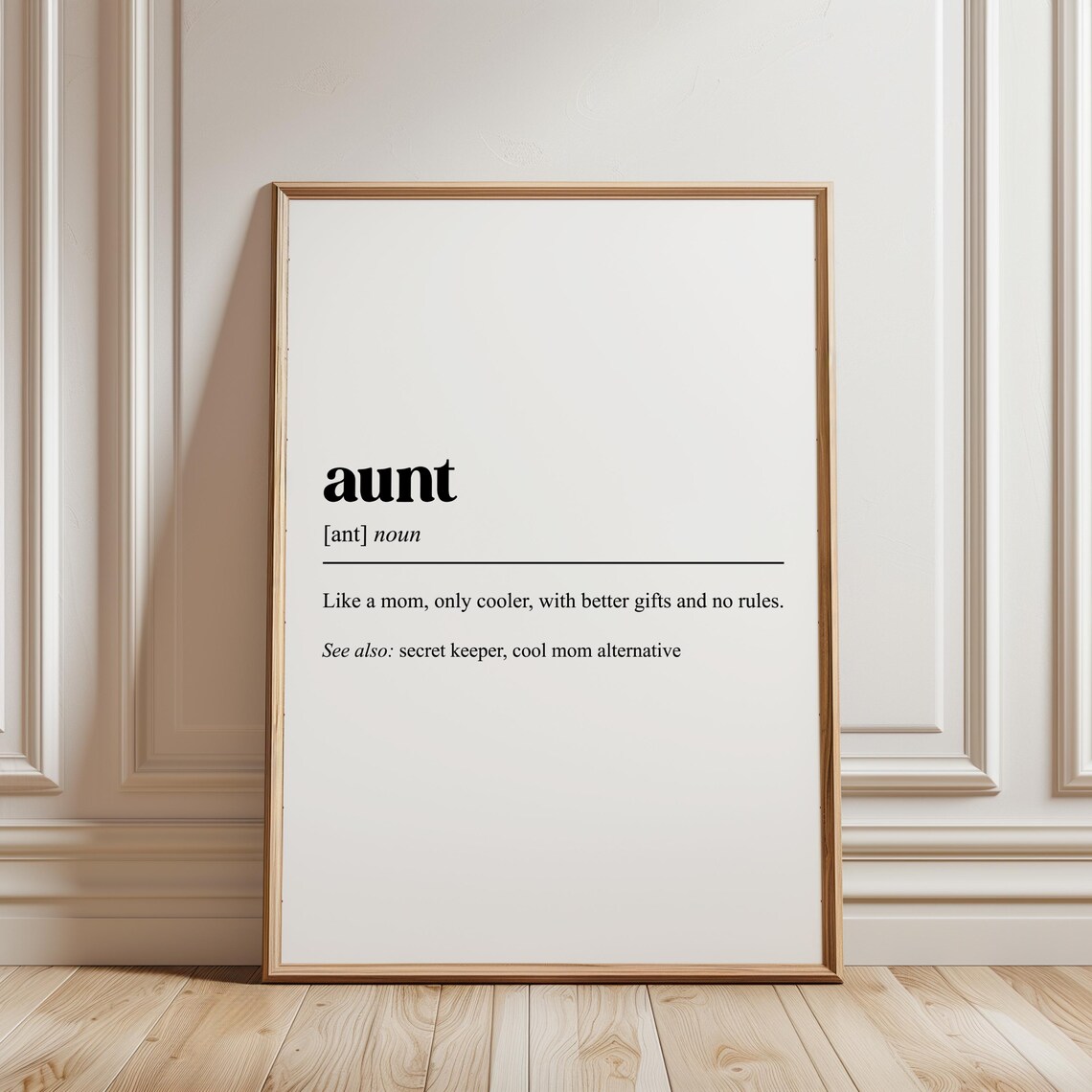Aunt Definition Funny Quote, Gift Present
