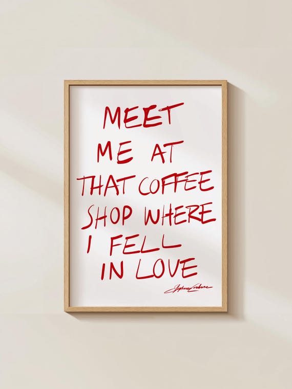 Meet Me At The Coffee Shop Mid-Century Art Print
