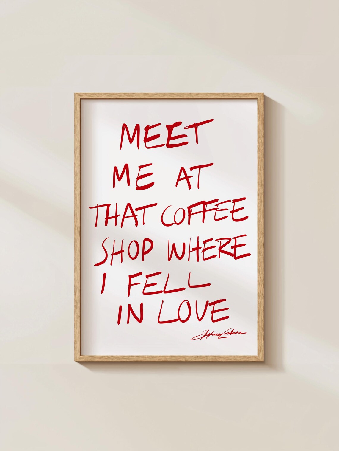 Meet Me At The Coffee Shop Mid-Century Art Print