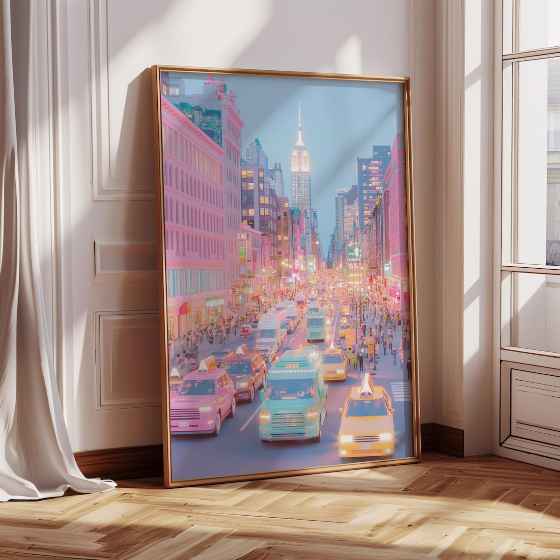 New York City Whimsical Toy Figure Scene Art Print