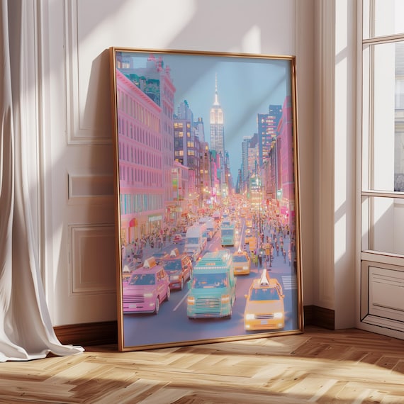 New York City Whimsical Toy Figure Scene Art Print