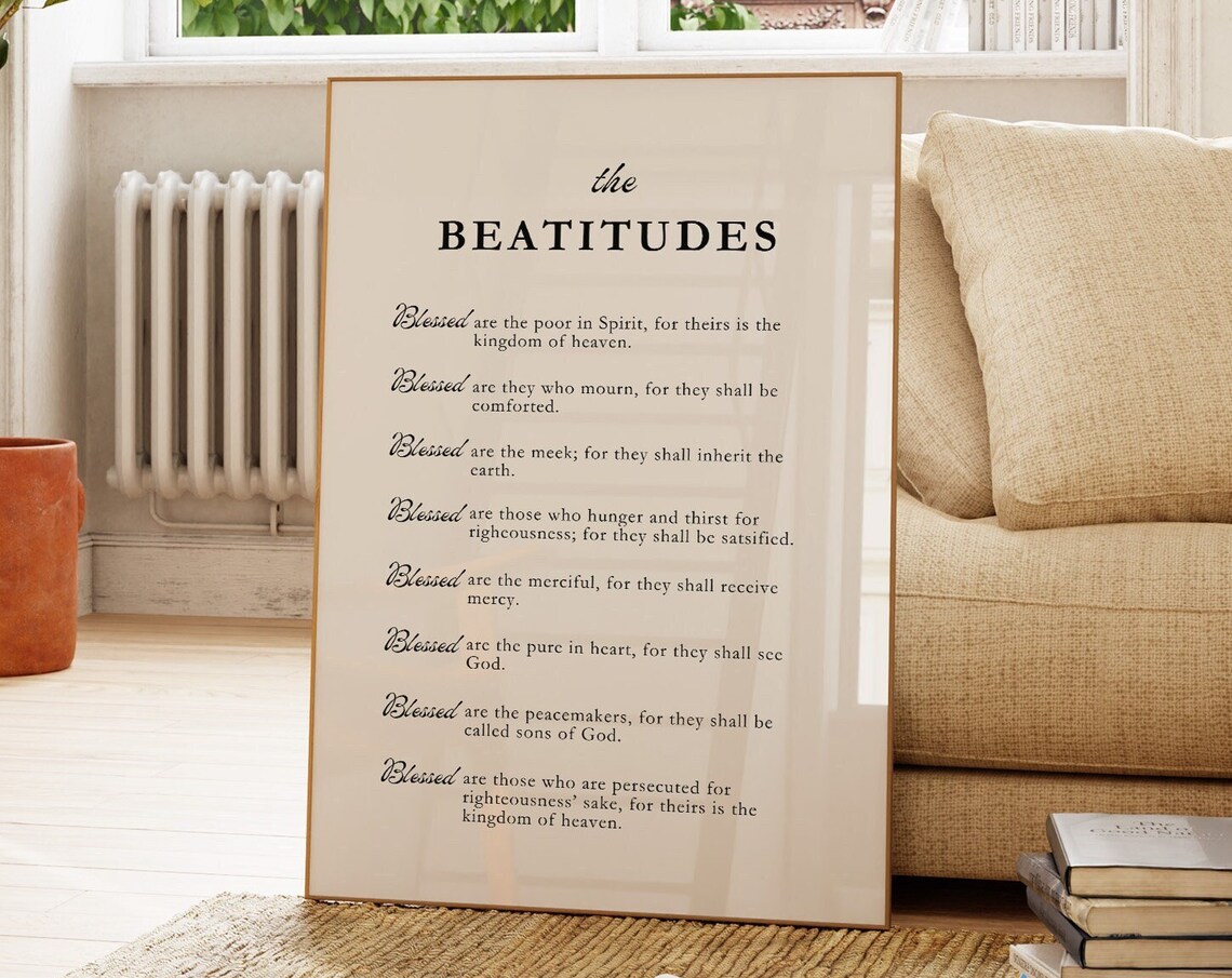 The Beatitudes Bible Verse Christian Wall Decor