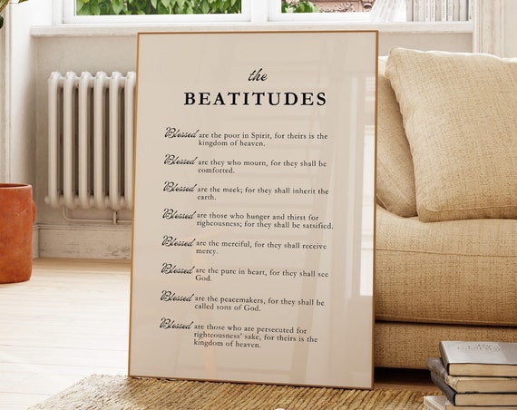 The Beatitudes Bible Verse Christian Wall Decor