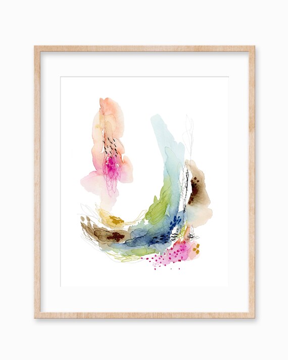 Colorful Abstract - Watercolor Modern Art