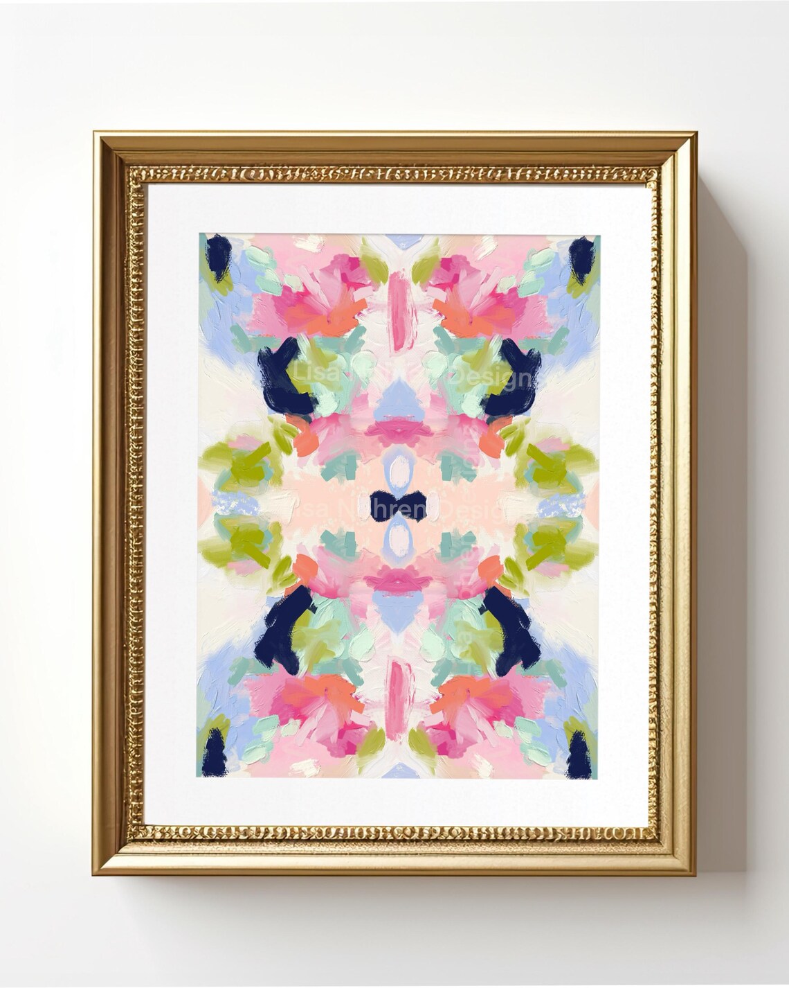 Colorful Pastel Abstract Wall Art, Art Print