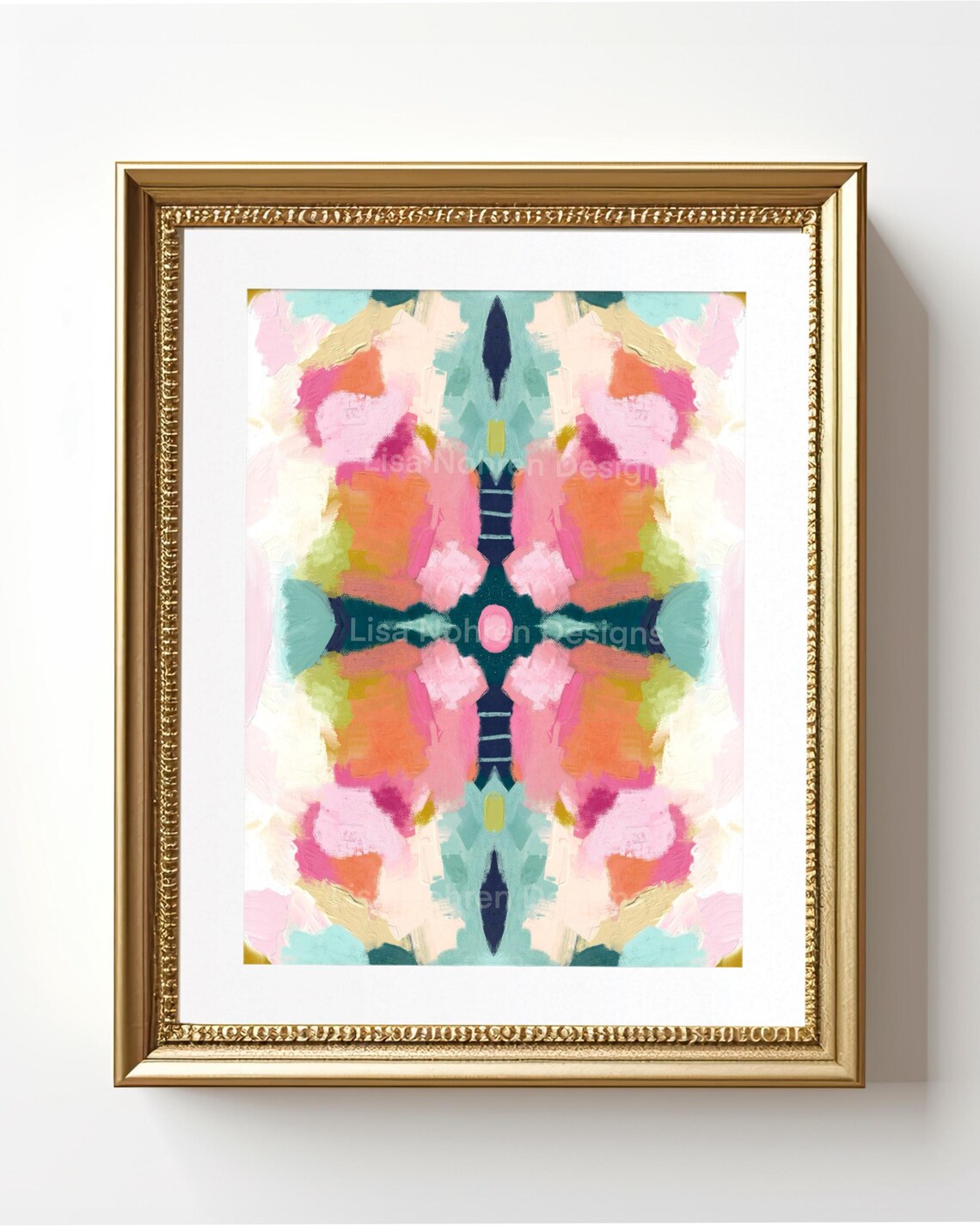 Colorful Abstract Painting, Modern Tropical Pattern