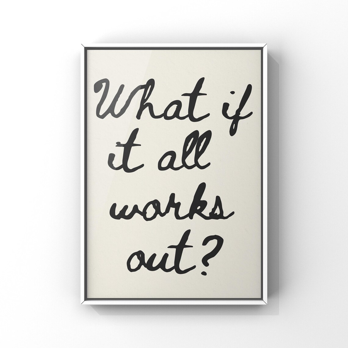 What If It All Works Out Inspirational Word Poster