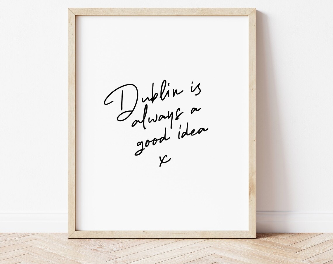 Dublin Irish Travel Poster, Ireland Wall Decor - Image 2