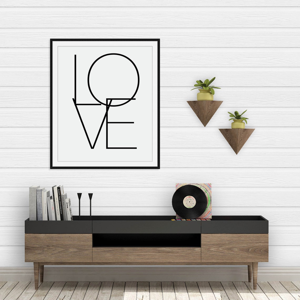 Love Line Art Typography Minimalist Modern Wedding Decor Art Poster - Image 3