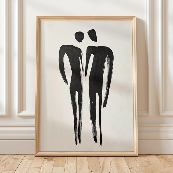 Abstract Couple - Minimalist Art Print