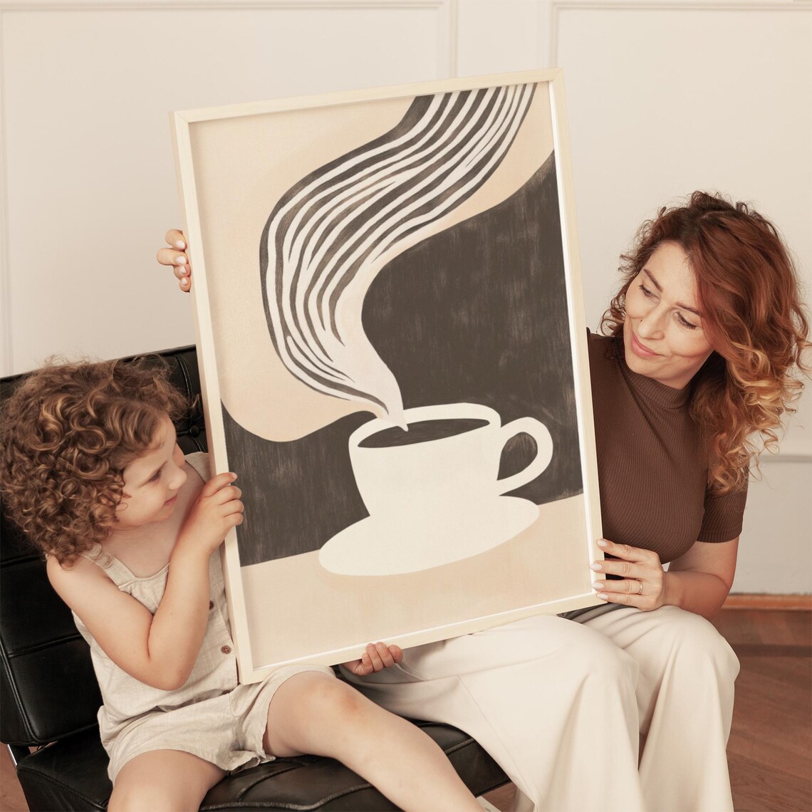 Minimalist Coffee Cup, Abstract Kitchen Wall Art - Image 5