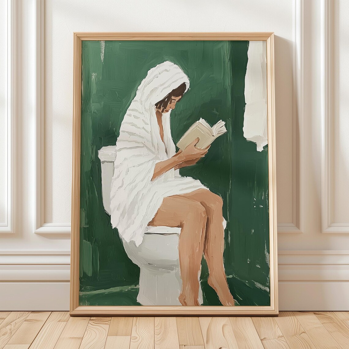 Wrapped In Comfort Reading Art, Minimalist Bathroom Decor