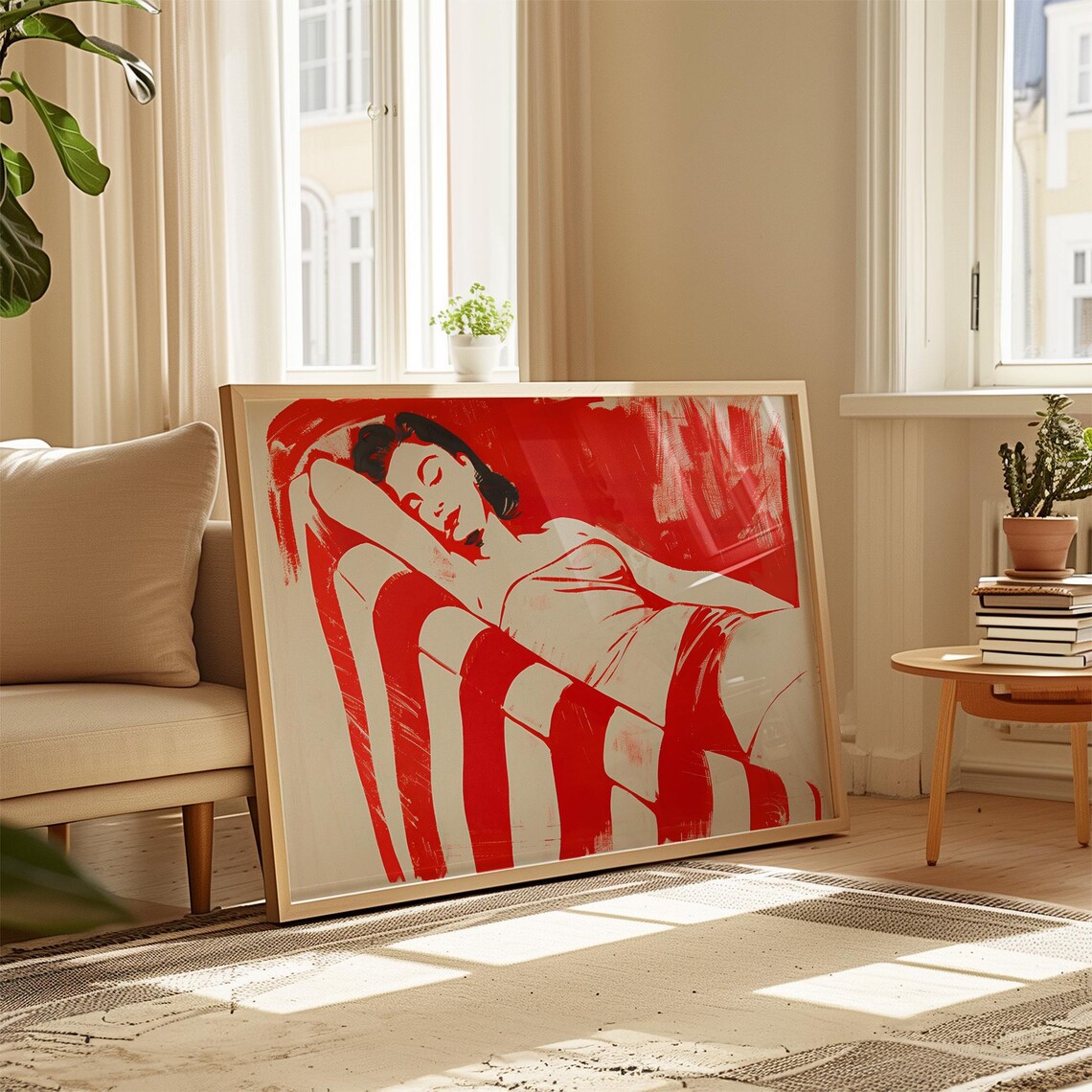 Abstract Woman, Minimalist Pop Art Poster - Image 3