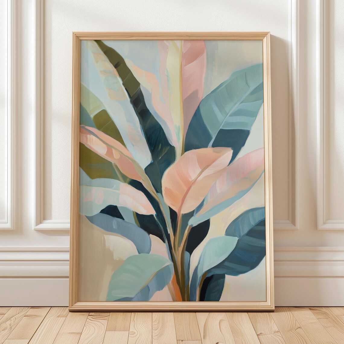 Tropical Plant Abstract Botanical Leaves Poster