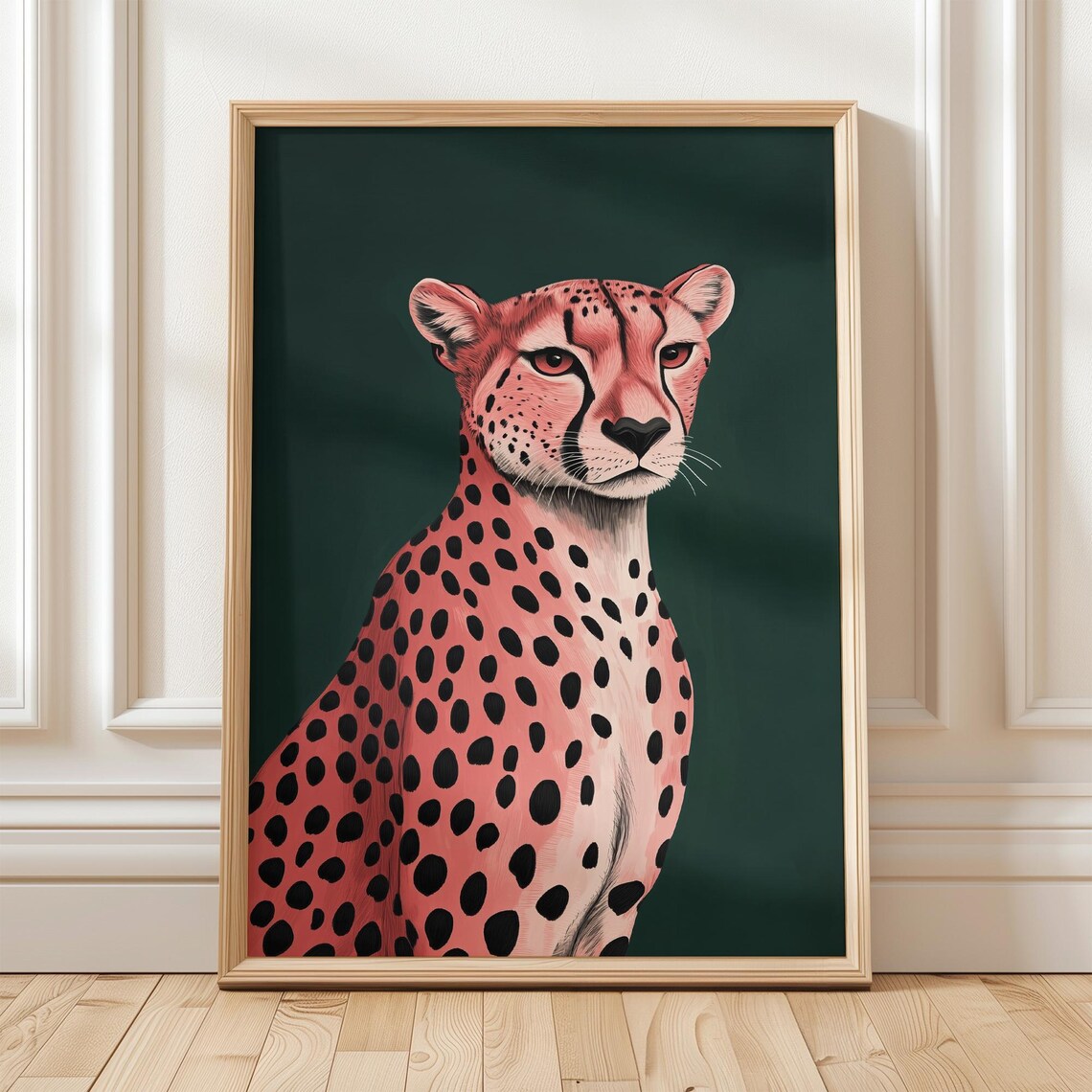 Cheetah Wall Art Print, Maximalist Leopard Style