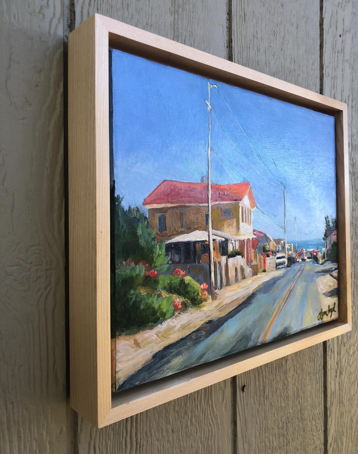 San Clemente Beach Town Street Red Roof House Blue Ocean Poster - Image 4