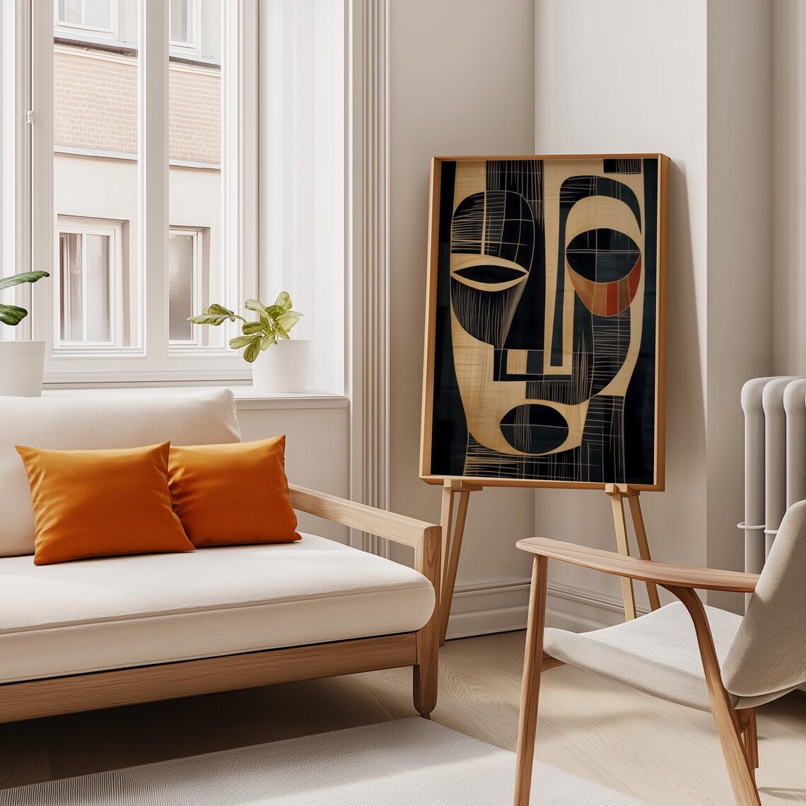 African Face Abstract Art, Matisse-Inspired Art Print - Image 3