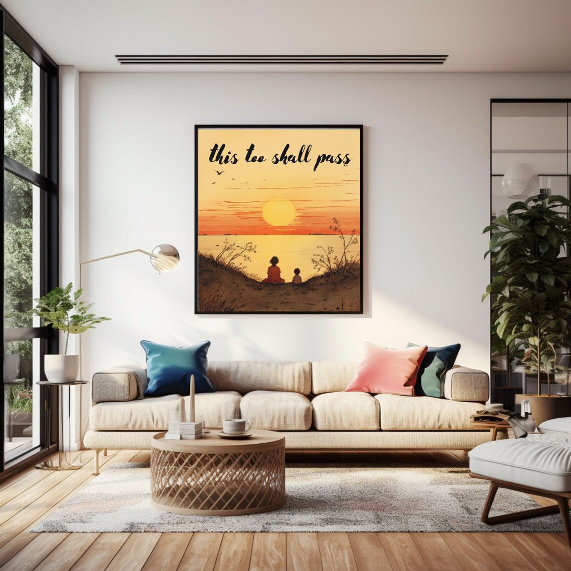 This Too Shall Pass Inspirational Quote Art Print