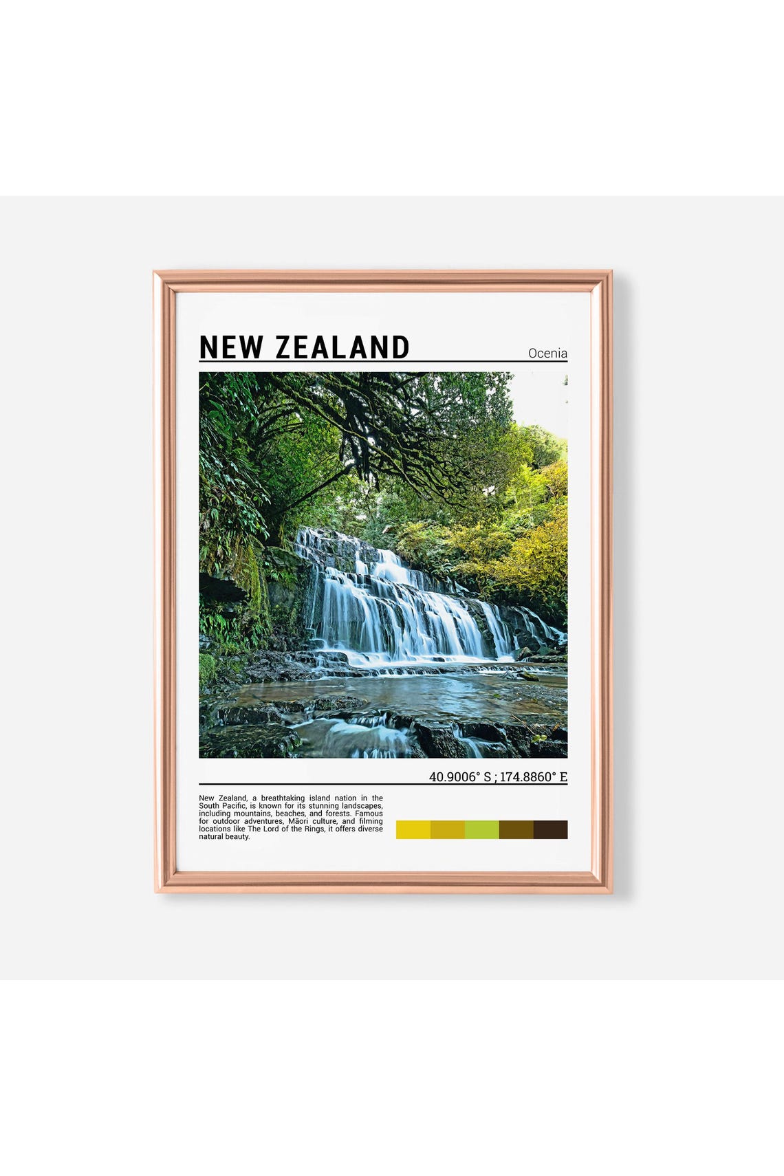 New Zealand Poster New Zealand Wall Art New Zealand Poster Print New Zealand Artwork