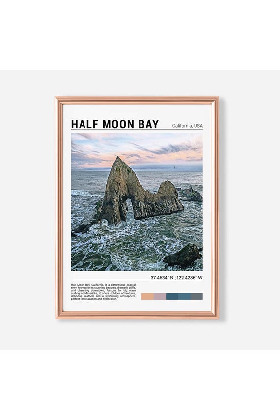 Half Moon Bay Wall Art Print Half Moon Bay Photo California Usa Artwork