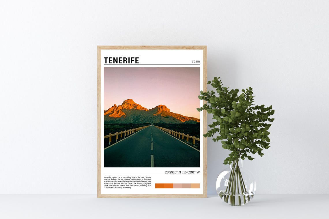 Tenerife Wall Art Tenerife Poster Print Tenerife Photography Tenerife Photo Tenerife Gift Tenerife Poster Tenerife Spain - Image 4