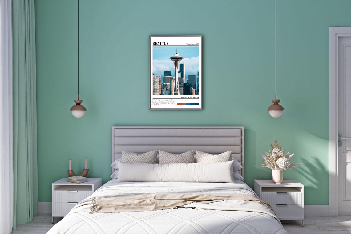 Seattle Washington Space Needle Downtown Skyline Photo Poster - Image 5