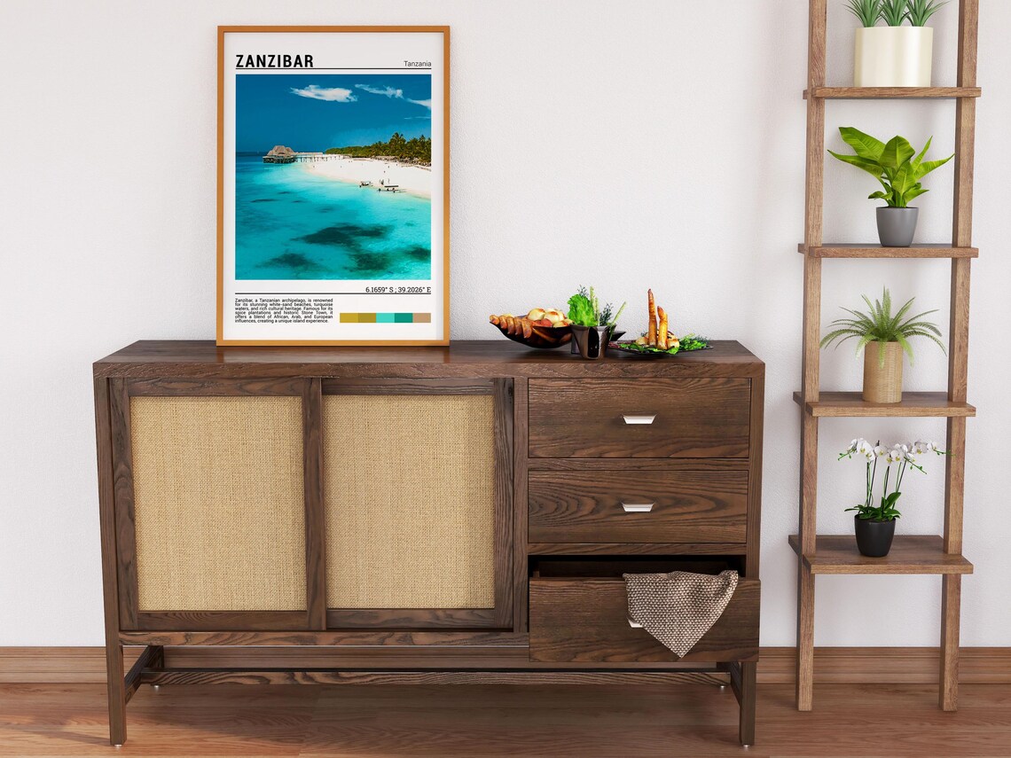 Zanzibar Tanzania White Sand Beach Turquoise Water Travel Poster - Image 6