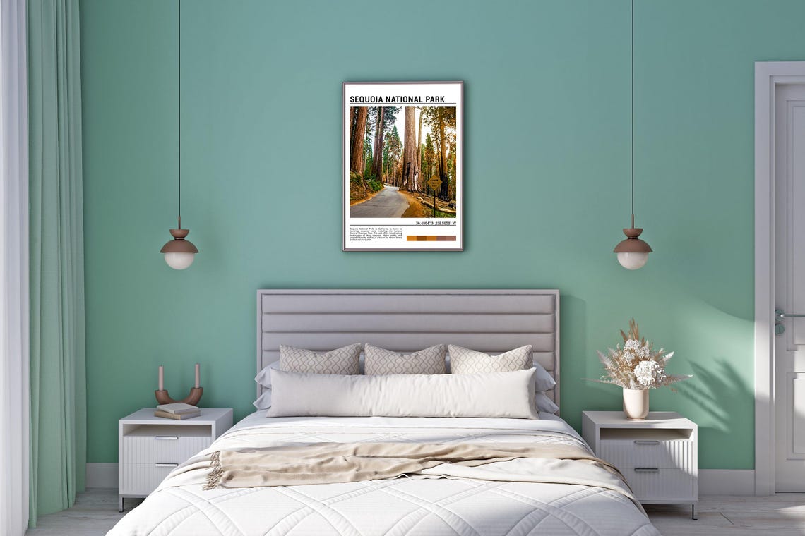 Sequoia National Park Giant Redwood Forest Road Scenic Travel Poster - Image 5
