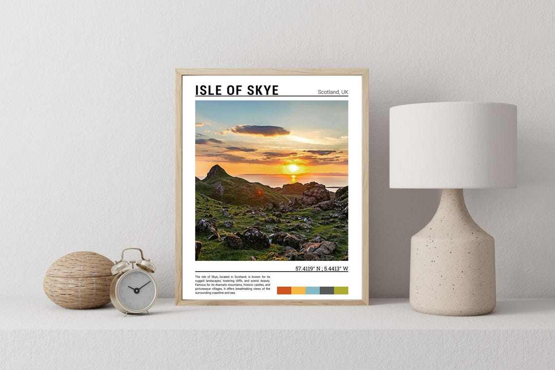 Isle Of Skye Print Isle Of Skye Poster Isle Of Skye Wall Art Isle Of Skye Travel Isle Of Skye Artwork Scotland England - Image 2
