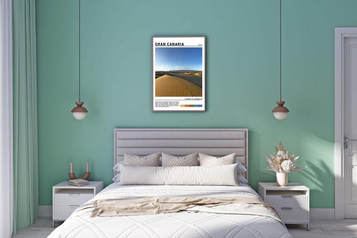 Gran Canaria Spain Maspalomas Sand Dunes Desert Travel Poster - Image 5