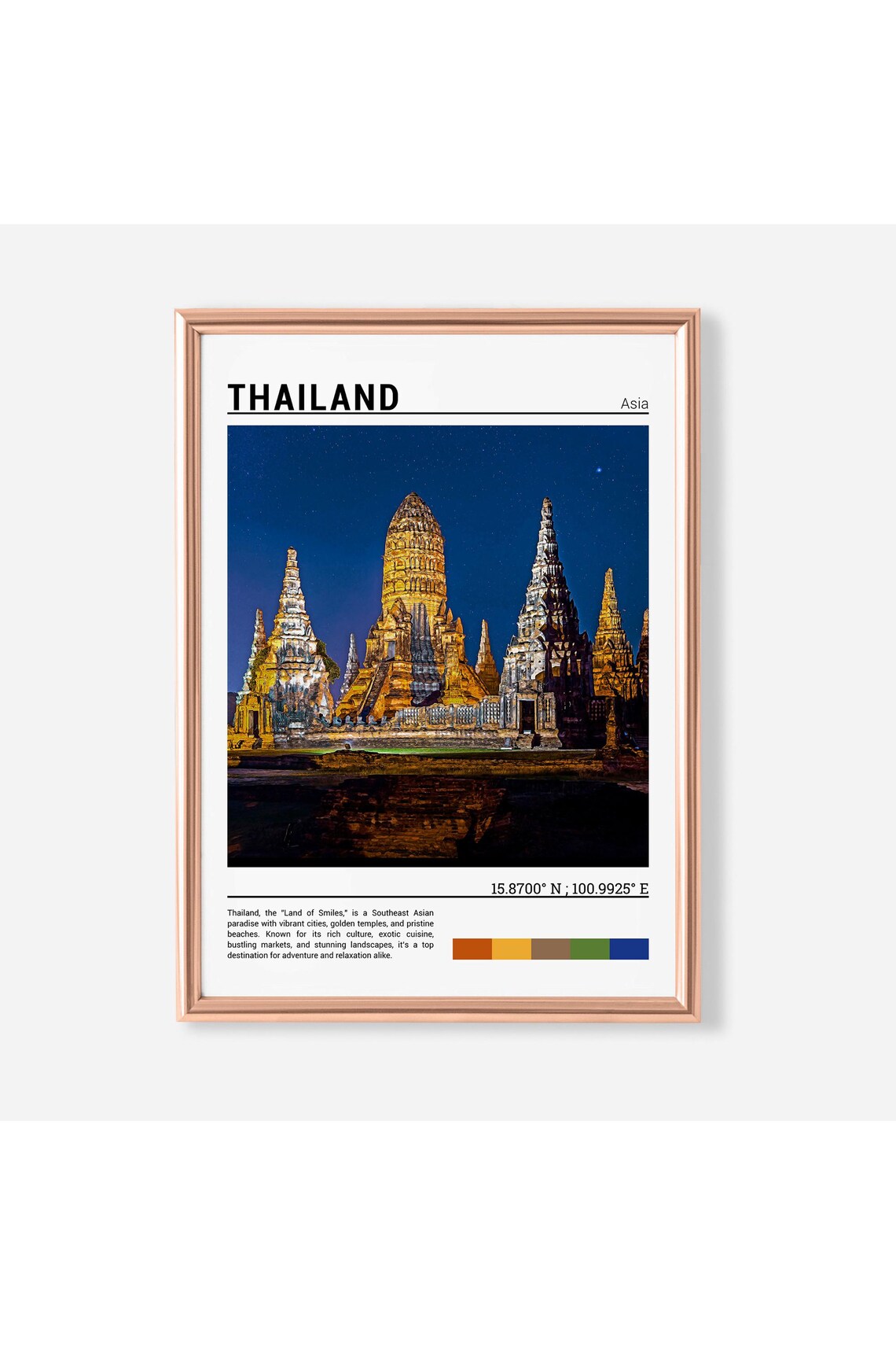 Thailand Poster Print Thailand Wall Art Thailand Travel Gift Thailand Poster Thailand Photo Thailandasia