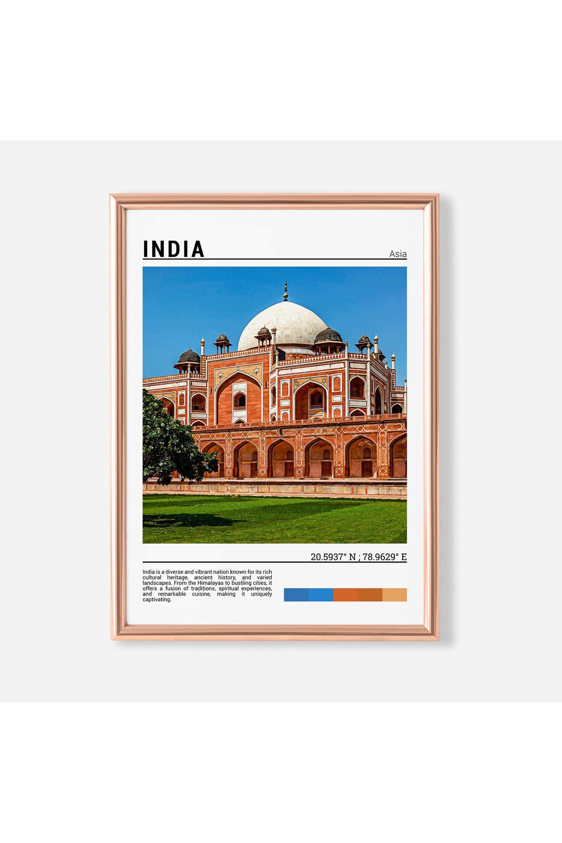 India Delhi Humayun Tomb Mughal Architecture Dome Photo Poster