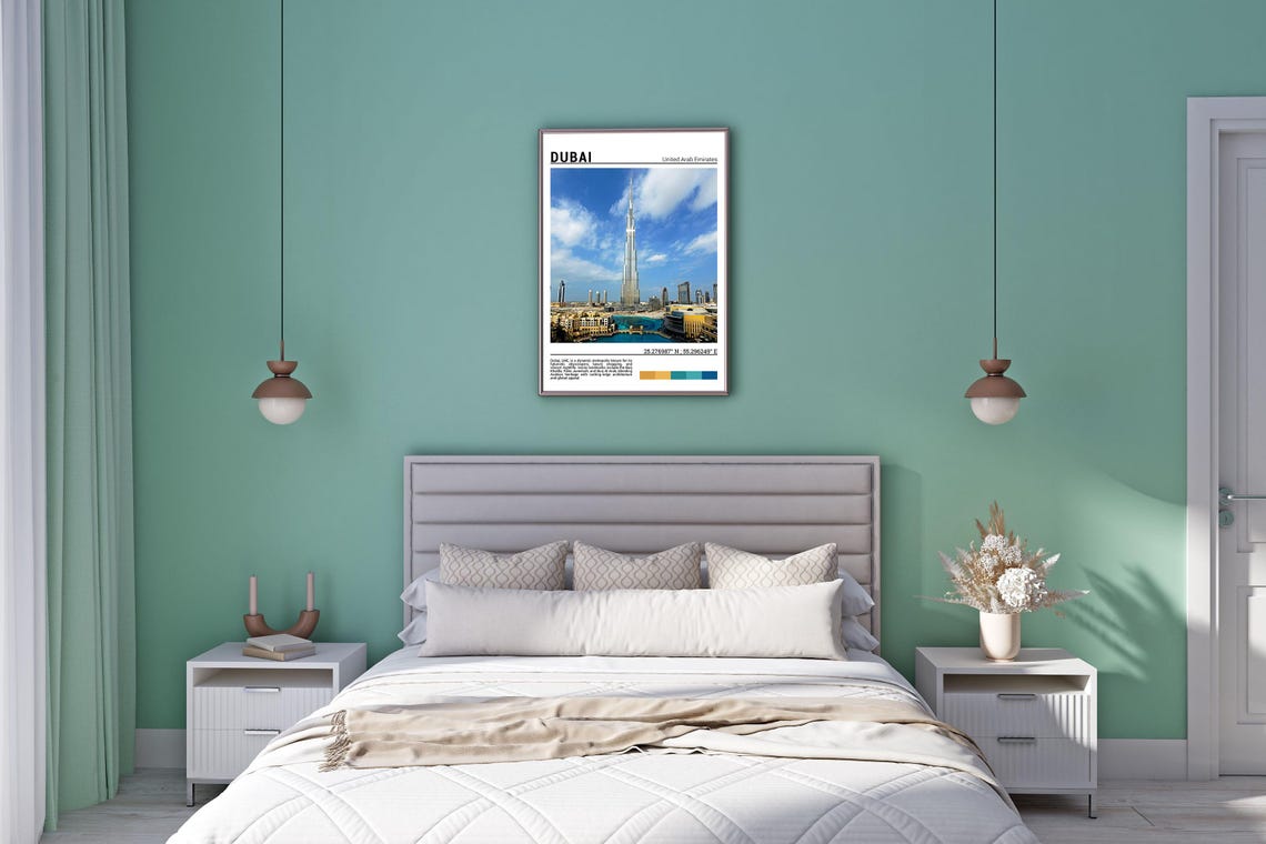 Dubai UAE Burj Khalifa Tallest Tower Downtown Skyline Poster - Image 5