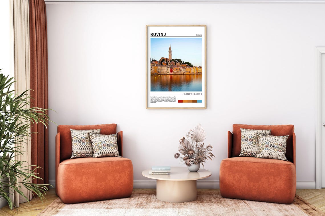 Rovinj Croatia Old Town Waterfront Church Tower Adriatic View Poster - Image 7