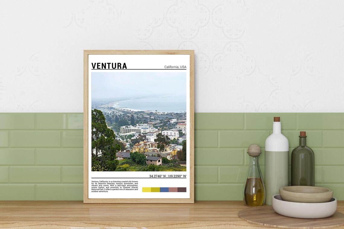 Ventura California Travel Poster Art Print - Image 3