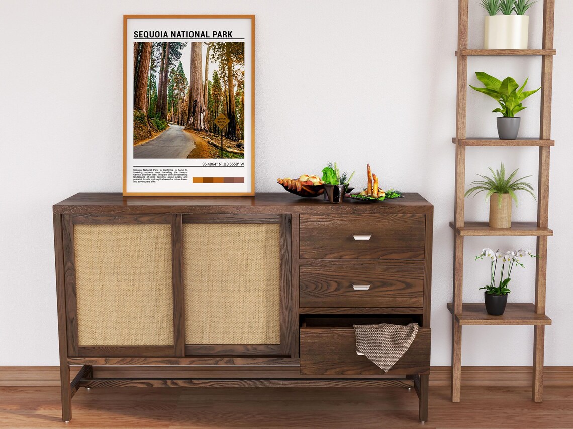 Sequoia National Park Giant Redwood Forest Road Scenic Travel Poster - Image 6