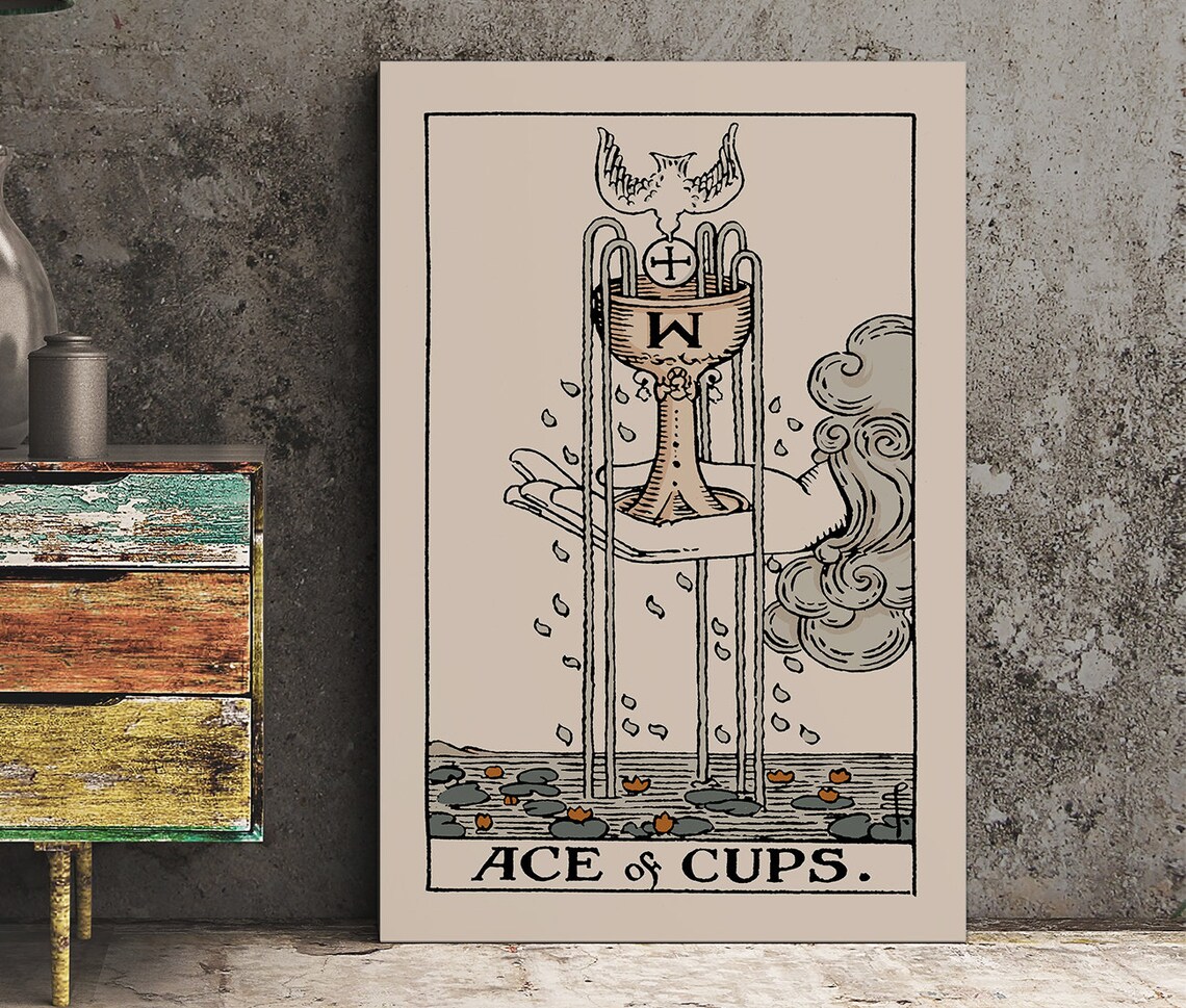 Ace Of Cups Tarot Card, Neutral Vibes Poster