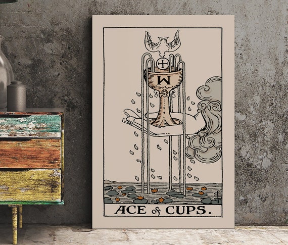 Ace Of Cups Tarot Card, Neutral Vibes Poster