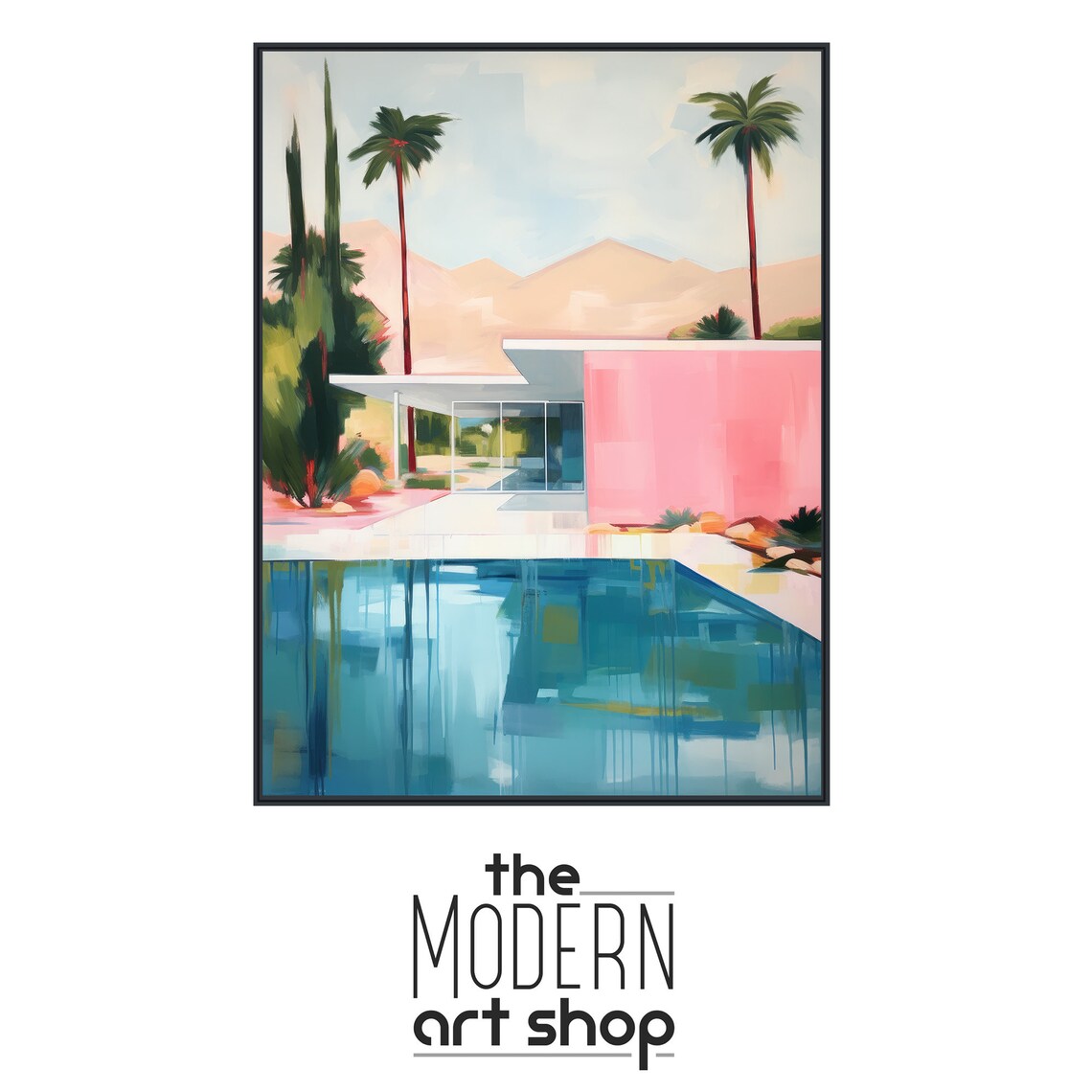 Palm Springs Mid-Century Architecture Travel Poster - Image 4