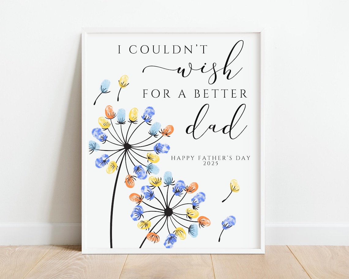 Father’s Day Fingerprint DIY Gift For Dad, Art Print