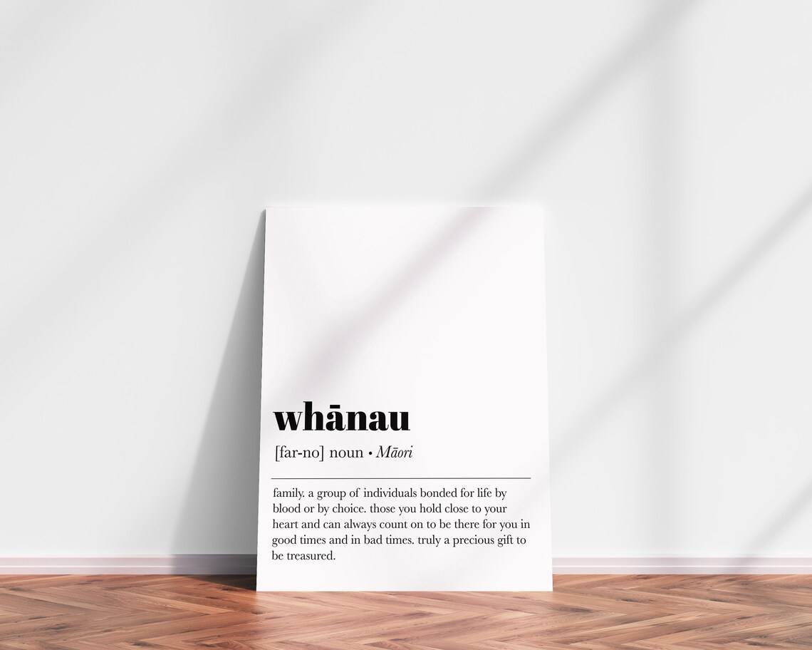 Whanau Definition Print, Minimal New Zealand Maori Art Print - Image 2