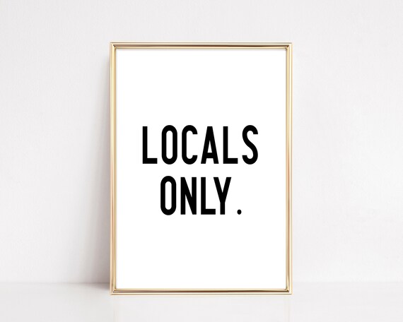 Locals Only Print Beach House Decor Beach Wall Art Surf Wall Art Surfing Print Summer Wall Art Print