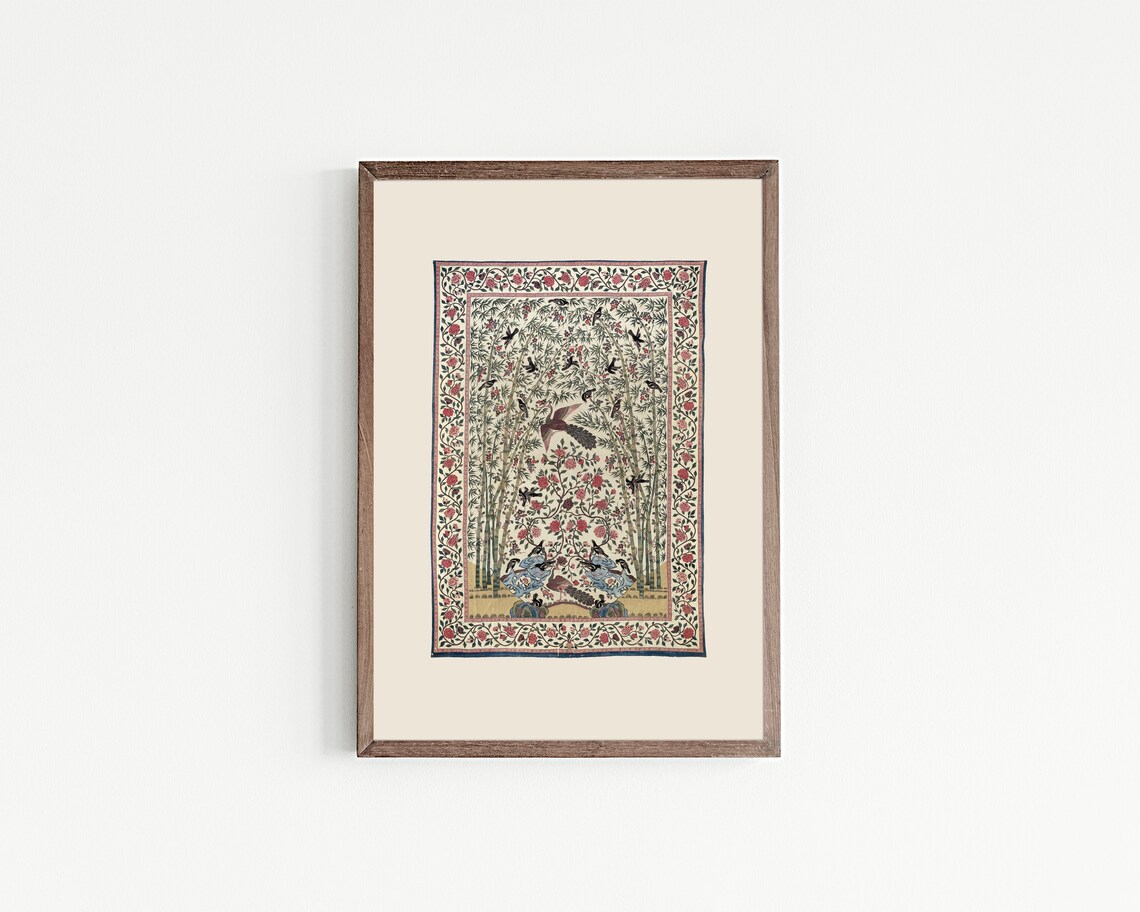 Textile Wall Art, Light Academia Vintage Print - Image 2