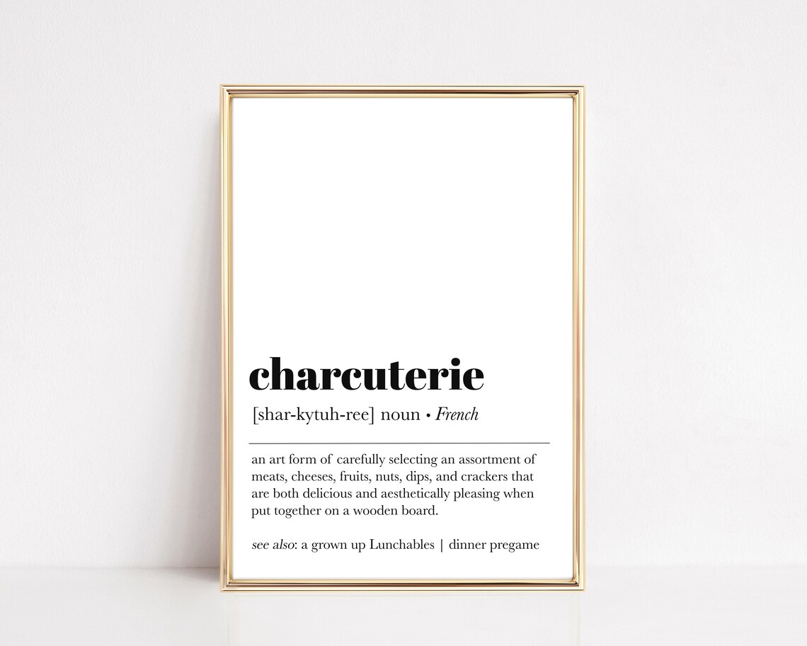 Charcuterie Definition Kitchen Minimalist Art Print
