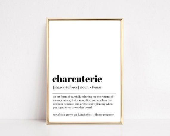 Charcuterie Definition Kitchen Minimalist Art Print