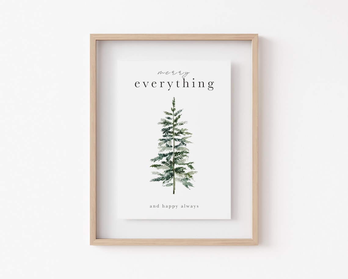 Christmas Tree Merry Everything Wall Art Print - Image 2