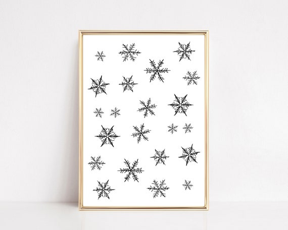 Snowflake Print for Winter Christmas Decor